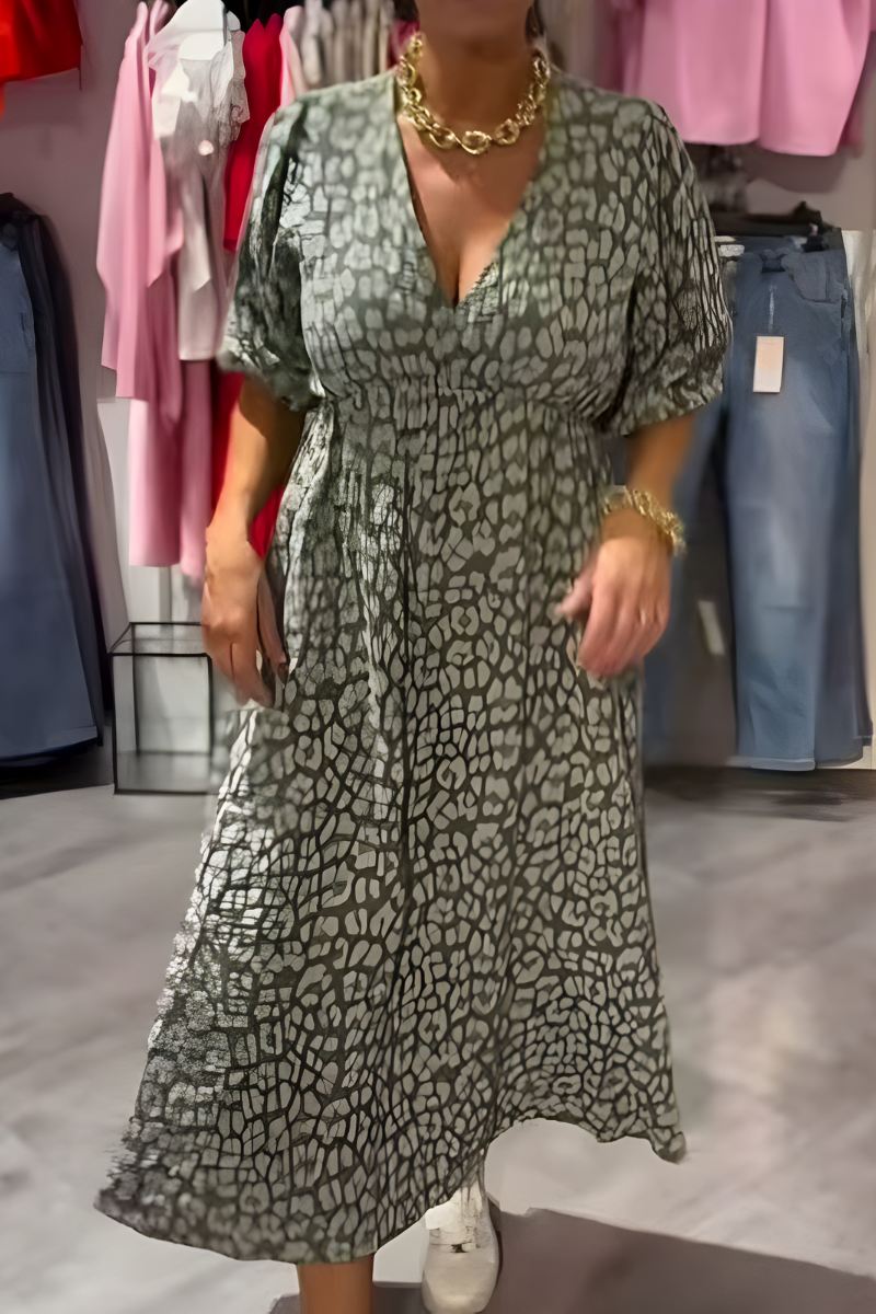 Lauren | Women's Summer Dress with V-Neck and Flowing Fit