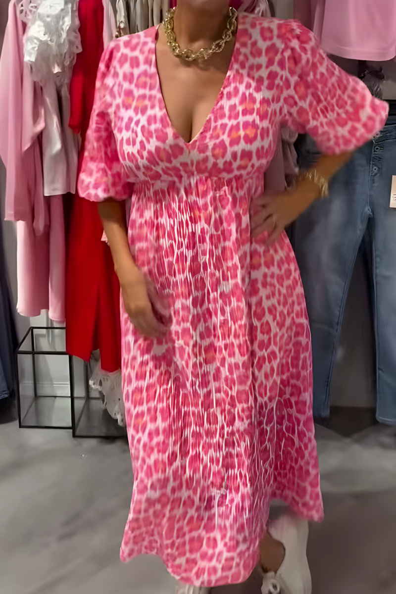 Lauren | Women's Summer Dress with V-Neck and Flowing Fit