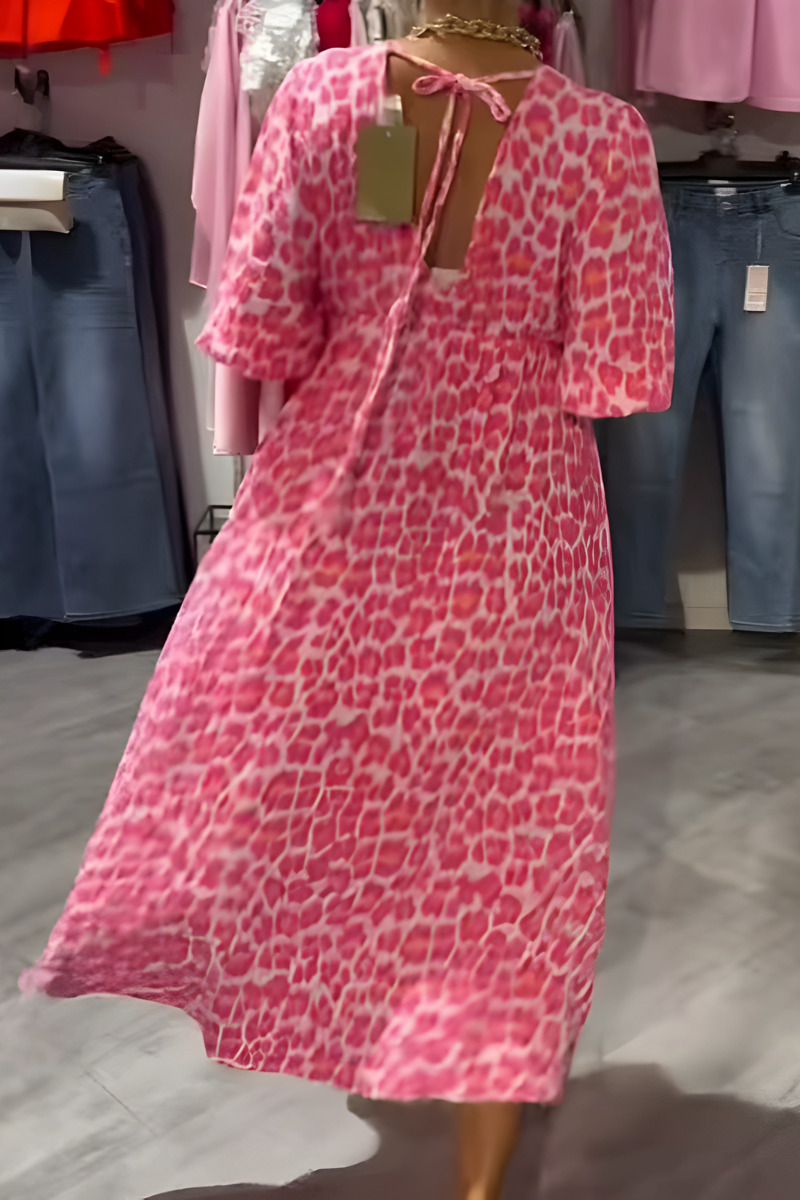 Lauren | Women's Summer Dress with V-Neck and Flowing Fit