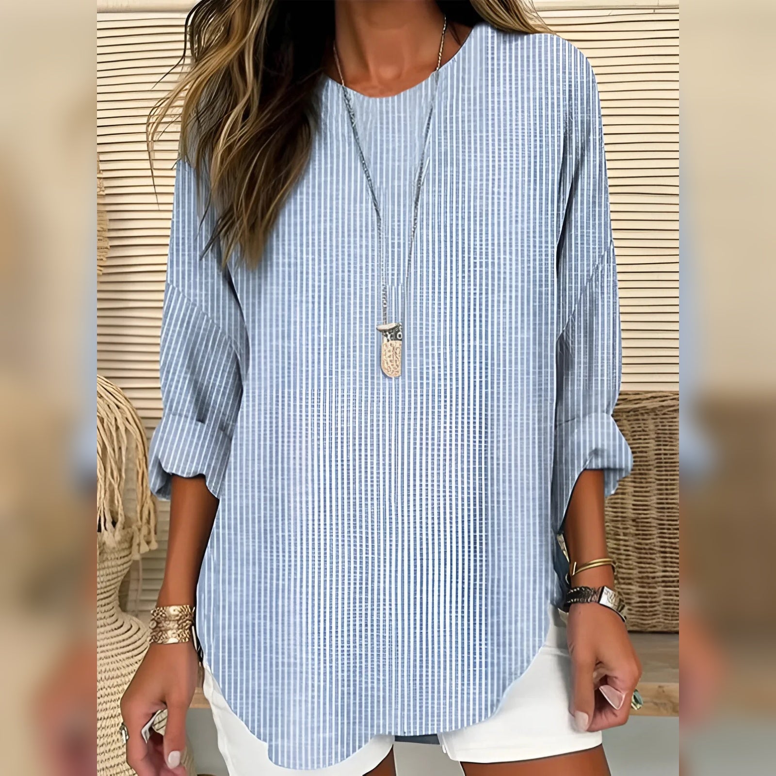 Rhea | Trendy Striped Blouse