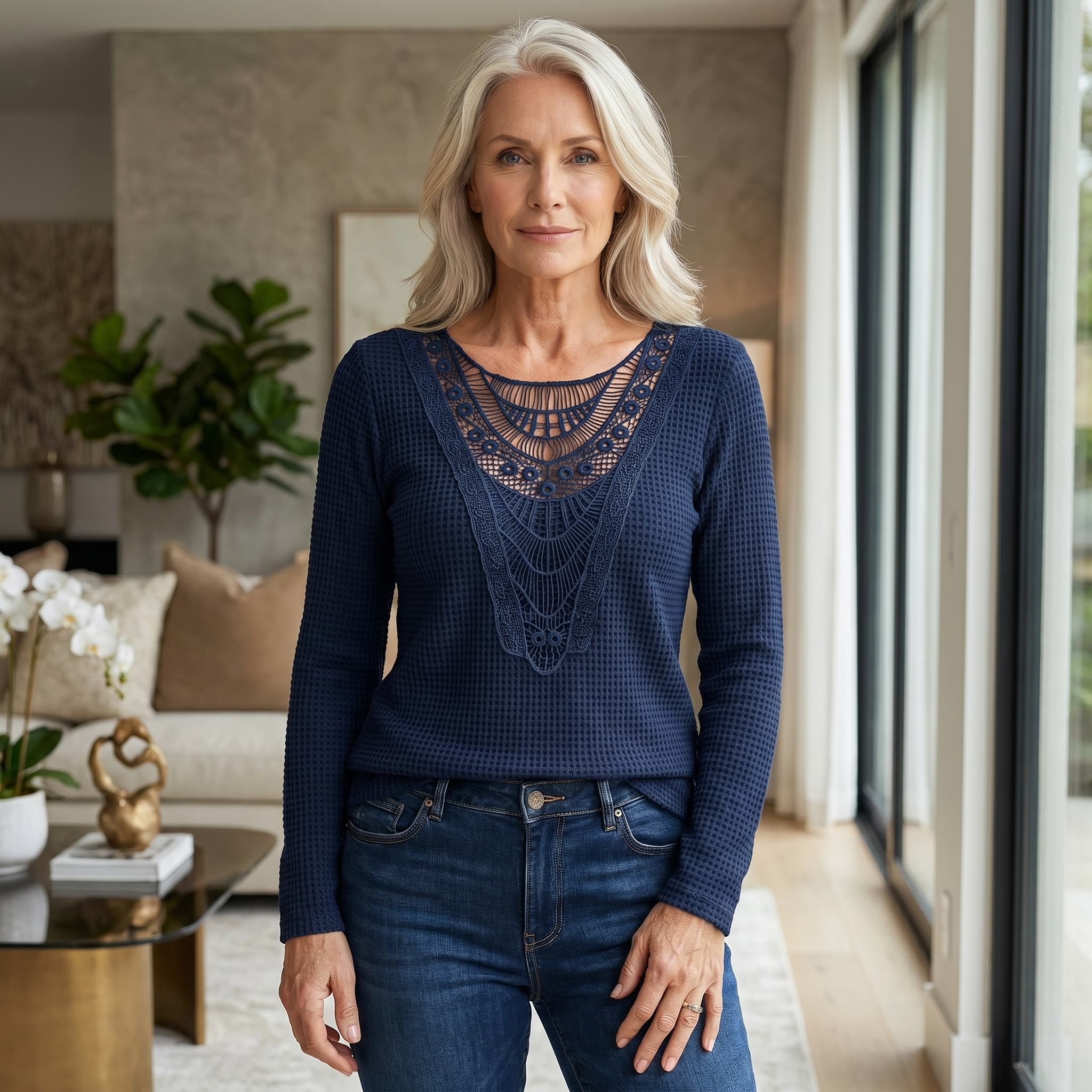 Caroline | Elegant Ibiza Knit Top