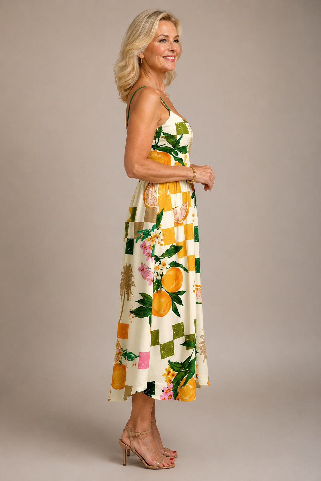 Liorabelle | Citrus Palm Midi Dress