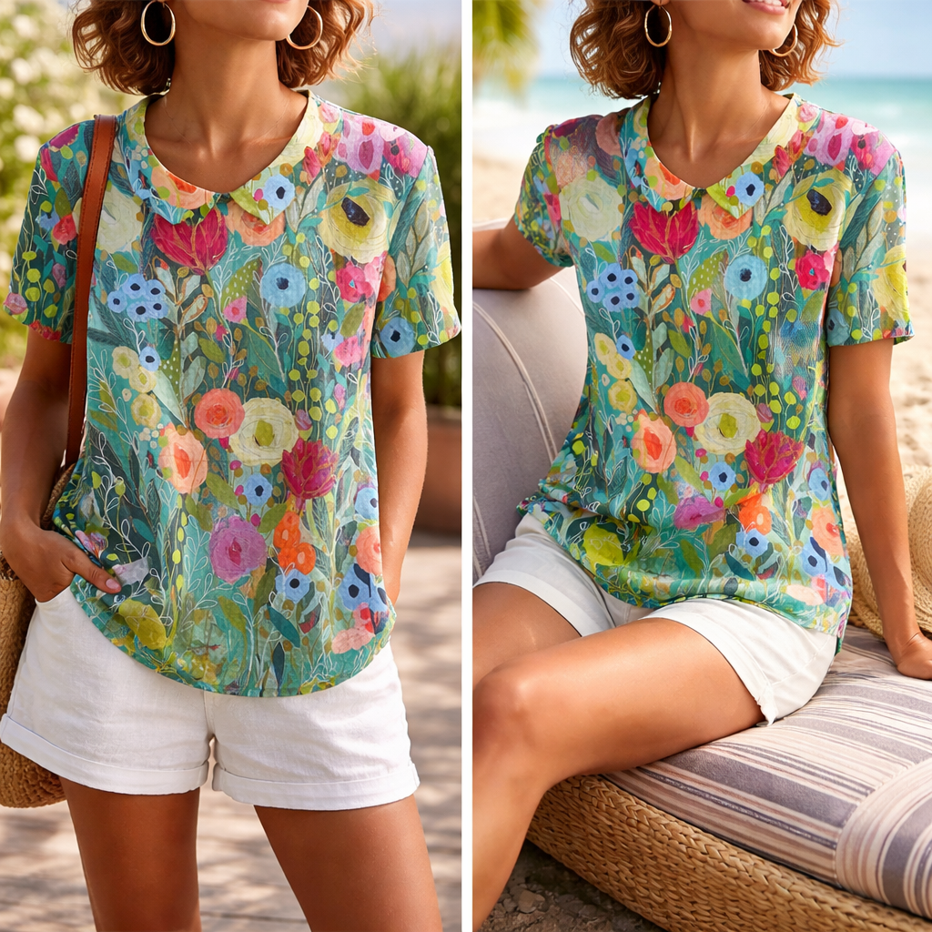 Daisy | Watercolor Floral Shirt