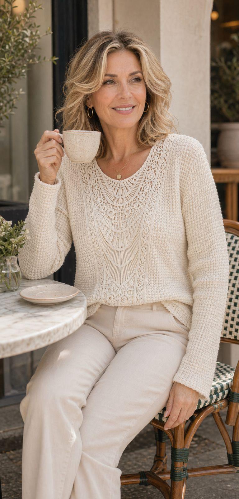 Caroline | Elegant Ibiza Knit Top