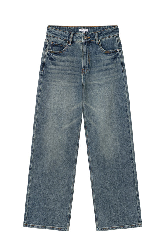Cayden Mid Rise Straight Leg Jeans - Blue