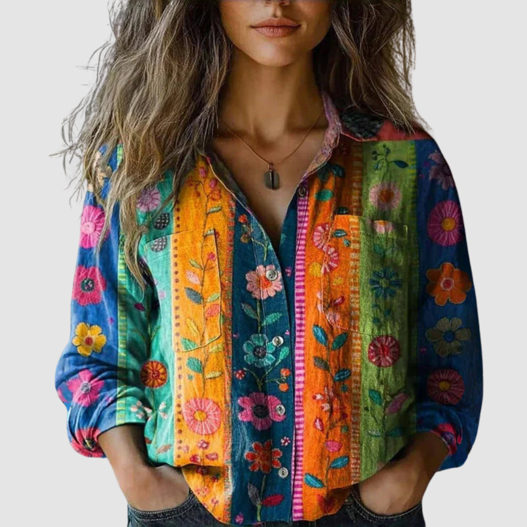 Morena | Vintage Printed Blouse