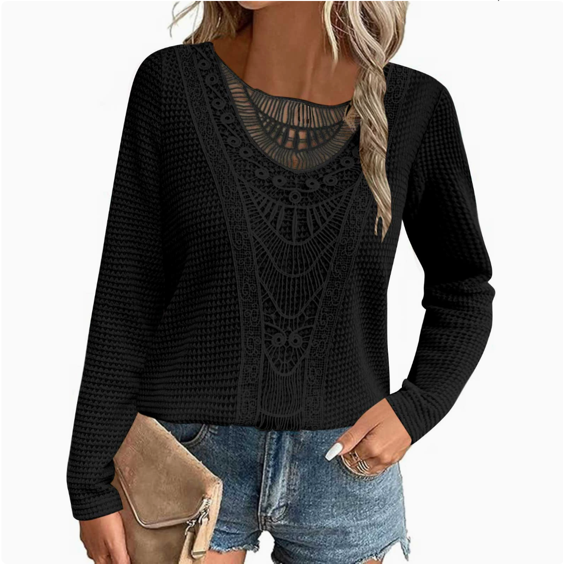 Caroline | Elegant Ibiza Knit Top