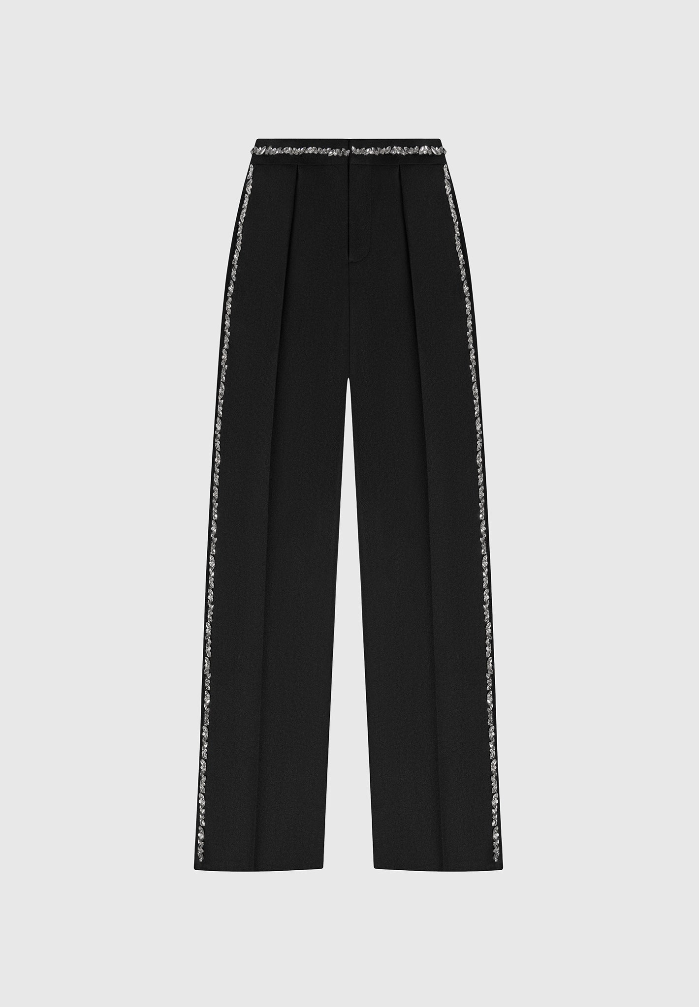 Patricia - Embellished Tailored Trousers - Black