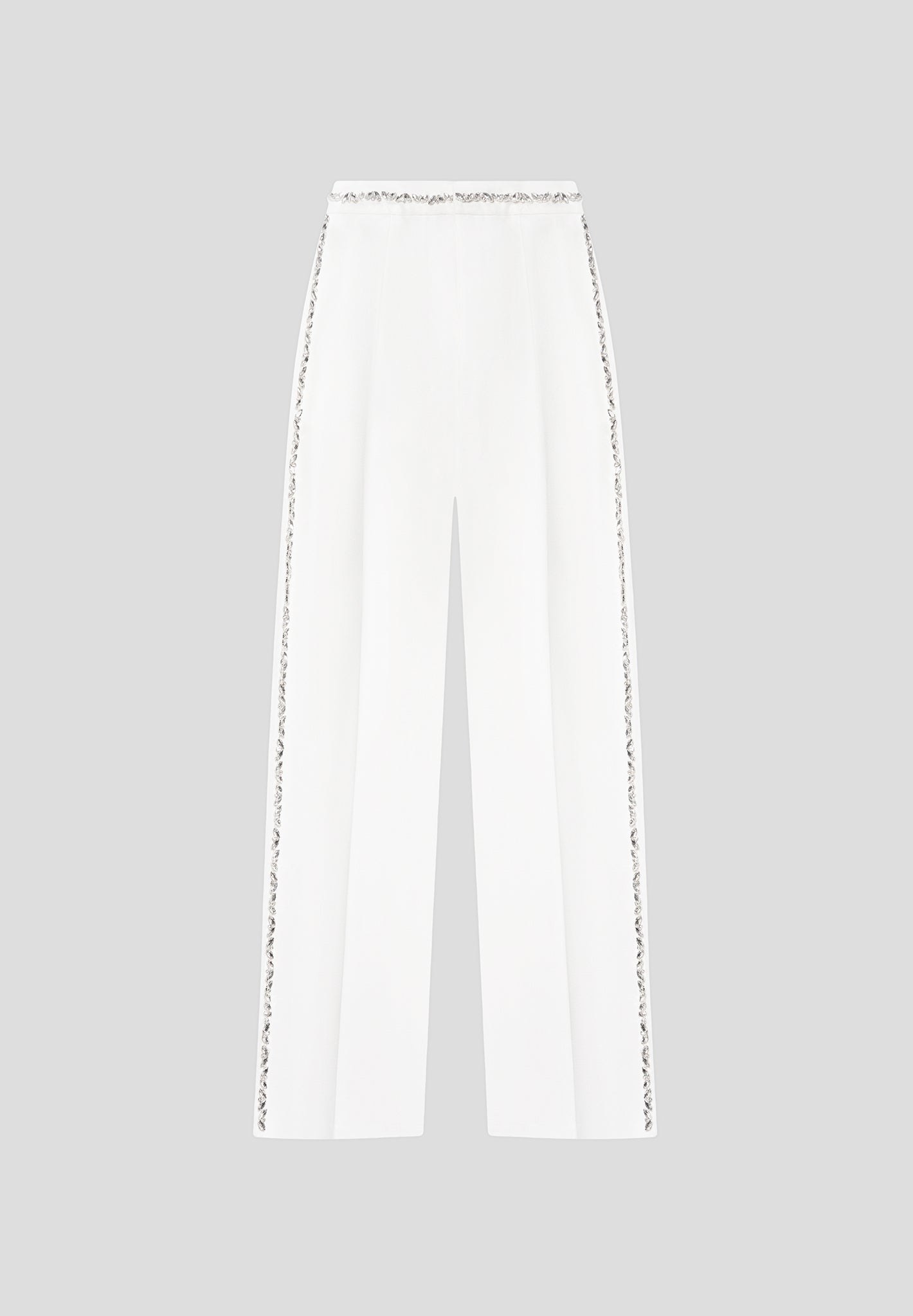 Patricia - Embellished Tailored Trousers - White
