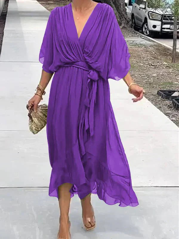 Lucinda | Elegant Flowing Luxe Chiffon Dress